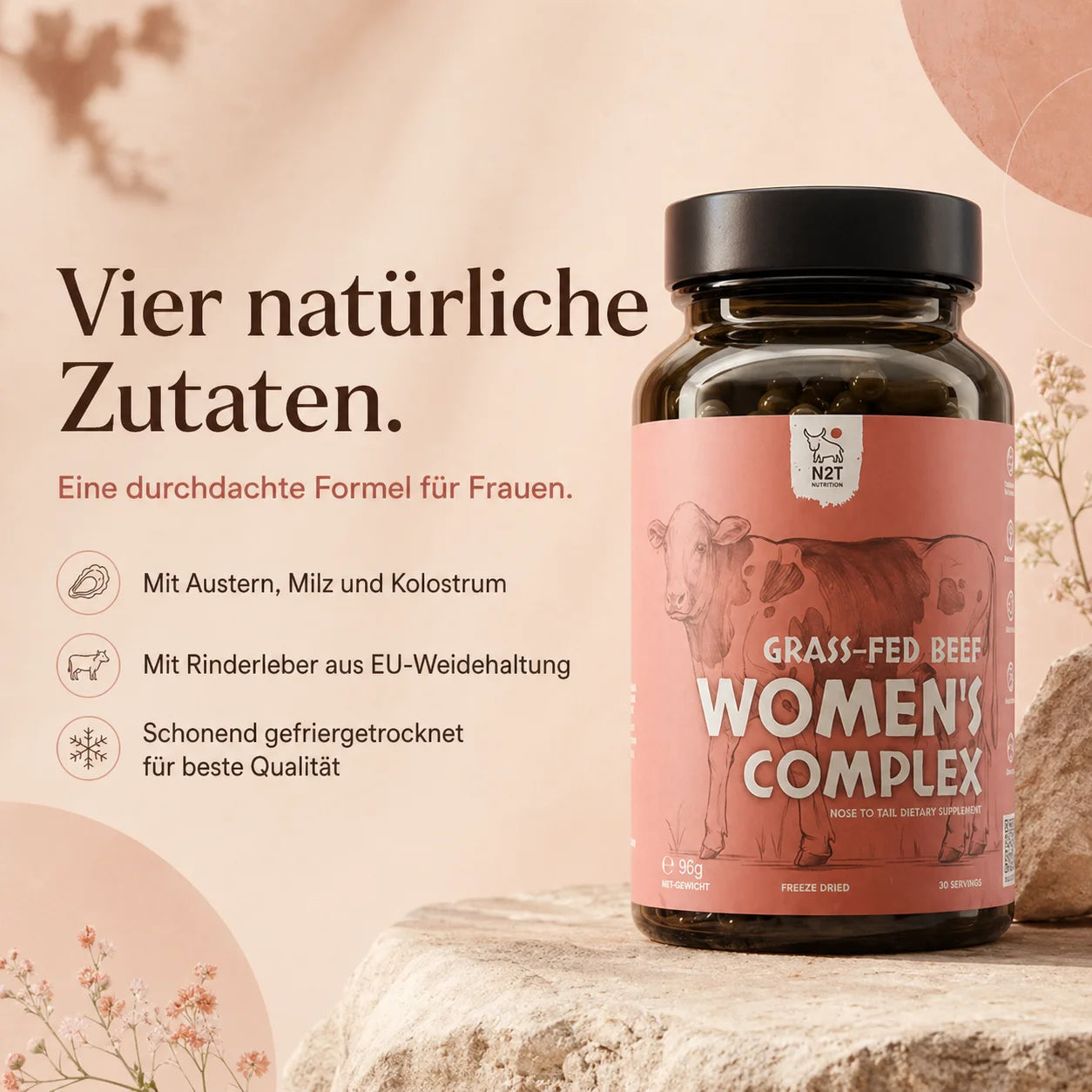 FRAUEN-NÄHRSTOFFKOMPLEX KAPSELN VOM EU WEIDERIND